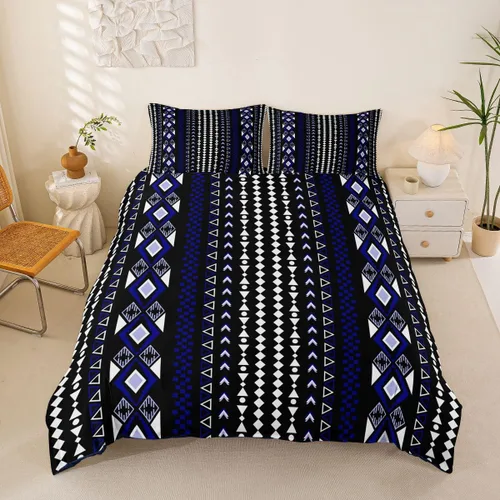 Vista 40 de Erosebridal Bohemian Duvet Cover Twin Country Southwestern Comforter Cover for Kids Teens Boho Aztec Arrows Diamond Bedding Set Black Gray Geometric