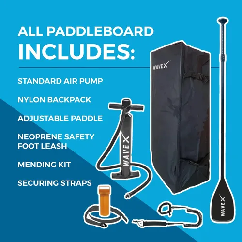 Vista 5 de Wavex Tabla de remo inflable Accesorios premium para tablas de remo Varios tamaños: 10'6, 11', 11.6