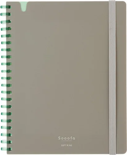 Vista 14 de KOKUYO Sooofa - Cuaderno gráfico de 7.2 x 5.5 pulgadas, cuaderno de anillo suave para mujer, cuadrícula de 0.157 in, 80 hojas perforadas, negro
