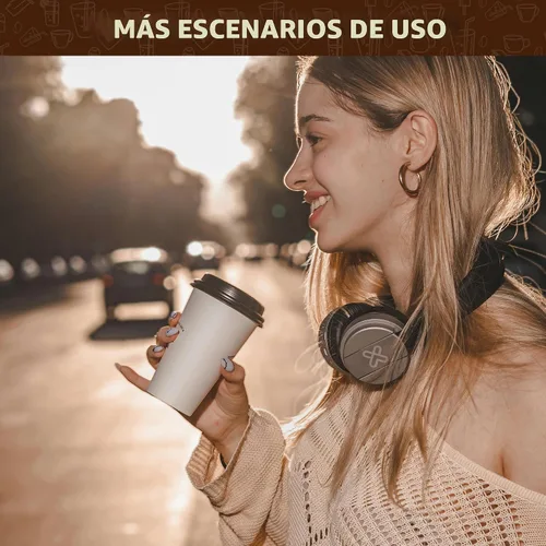 Vista 5 de YEEHAW - Tazas de café desechables de 16 onzas con tapas, paquete de 100 unidades Blanco