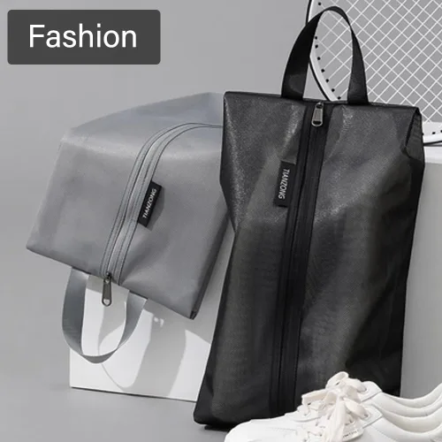 Vista 7 de TOPFIY - Bolsas para zapatos de golf adecuadas para deportes, golf, viajes, uso diario, viajes, con cremallera, almacenamiento plegable