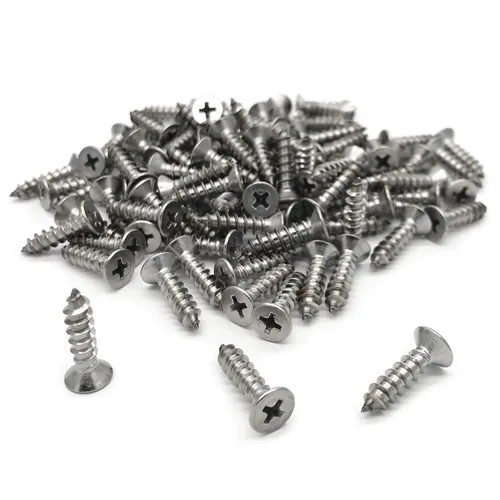 Vista 11 de Tornillos de 0.197 x 0.472 in, cabeza plana, Phillips Drive, autoperforantes, tornillos de madera para paneles de yeso de acero inoxidable 304, 100