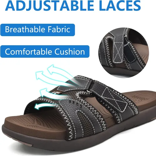 Vista 4 de COFACE Sandalias de recuperación deportiva para hombre, fascitis plantar, suaves, ligeras, ortopédicas