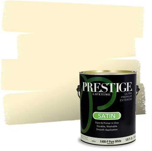 Vista 251 de PRESTIGE Pinturas de pintura exterior e imprimación en uno, 1 galón, plano, combinación comparable de Benjamin Moore* Pila de heno