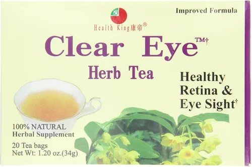 Vista 3 de Health King Té de hierbas Clear Eye, bolsitas de té, caja de 20 unidades (paquete de 4)