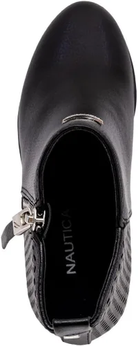 Vista 4 de Nautica Kids Girls Ankle Bootie With Side Buckle and Zipper, Dress Boot -For Youth & Toddler (ToddlerLittleBig Kids)