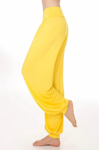 Vista 3 de Pantalones de algodón para mujer, elásticos, suaves, para yoga, deportes