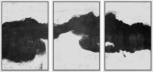 Vista 70 de SIGNWIN Lienzo enmarcado para pared, juego de arte tranquilo con reflejo de lago, acuarela, montaña y agua, ilustraciones modernas, arte abstracto