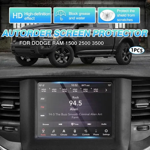 Vista 2 de Autorder Ajuste personalizado para protector de pantalla 2013-2024 2025 2026 Dodge Ram 1500 2500 3500 Accesorios vidrio templado pantalla