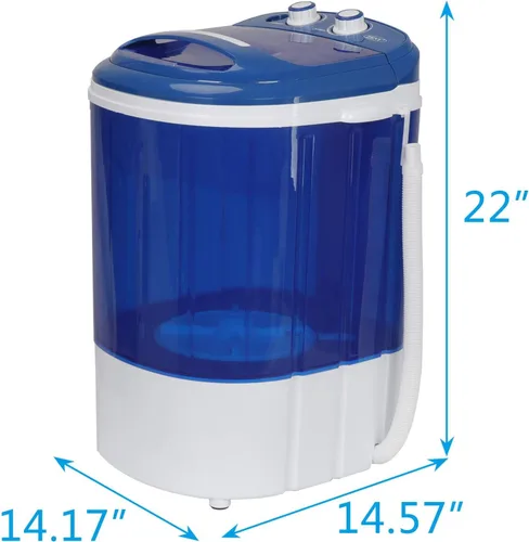 Vista 6 de SUPER DEAL Lavadora Portátil, Lavadora Pequeña de Tina Individual 5.7 lbs de Capacidad de Lavado para Apartamentos, Dormitorios, Viajes, RV