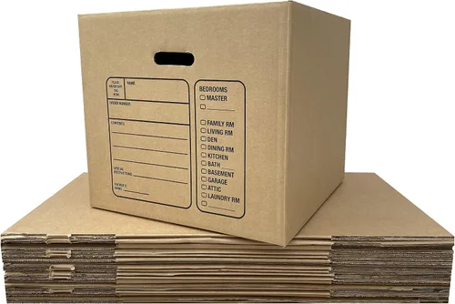 Vista 4 de Uboxes 10 cajas de mudanza medianas premium 18x18x16" caja de cartón Cajas de mudanza