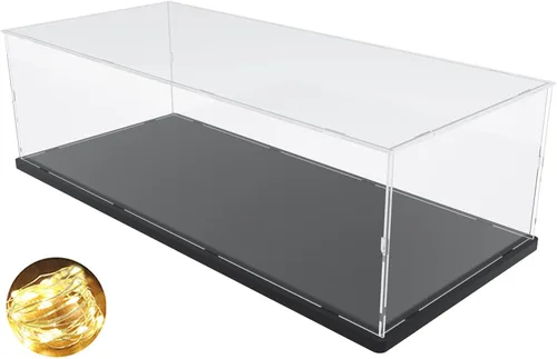 Vista 26 de DuvinDD Vitrina de acrílico para Lego Flowers Plum Blossom 10369 Lego Botanicals Lucky Bamboo 10344 Coleccionables, caja de exhibición transparente