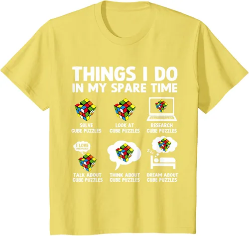 Vista 43 de Things I Do in My Spare Time Cube Puzzle Speed Cubing Camiseta
