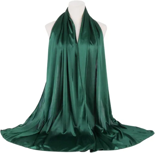 Vista 7 de Ladiery Chales y envolturas de satén sedoso para mujer, vestido de noche, ligero, largo, para novia, elegante, brillante, estola de boda