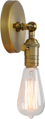 Vista 2 de Permo Vintage lámpara estilo candelabro de metal industrial para montar en pared, 60.00watts