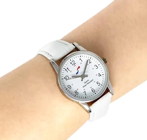 Vista 4 de Scrub Smart Basics - Reloj de mujer para enfermeras color blanco SW-W-130 pequeño Blanco Movimiento de cuarzo