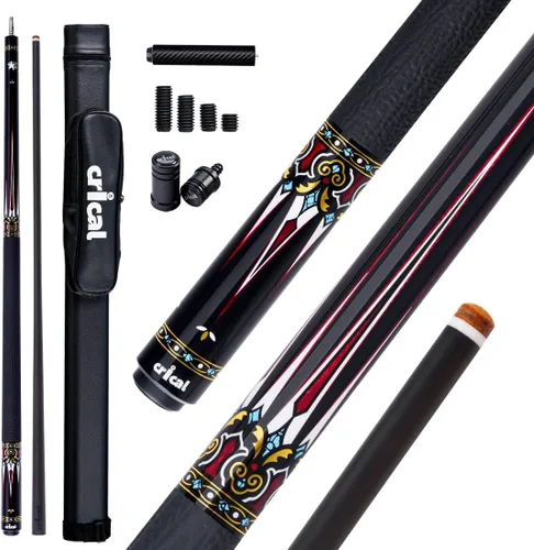 Vista 21 de CRICAL CXD Series Carbon Fiber Pool Cue, Low Deflection 12.5mm tip, Pro Taper shaft, precise control, easy stroke feel for adults