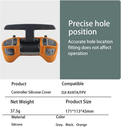 Vista 7 de Funda de silicona a prueba de arañazos para DJI Avata/FPV Remote Controller 2 Funda protectora a prueba de polvo a prueba de arañazos RC Quadcopter