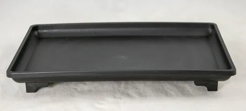 Vista 3 de Bandeja rectangular de plástico negro para humedad/goteo para árbol bonsái y plantas de interior de casa 5.25"/ 7"/ 9"/10.5
