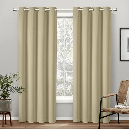 Vista 20 de Exclusive Home Curtains - Par de paneles de cortinas, modelo Academy, con ojales para bloqueo total de luz Blanco