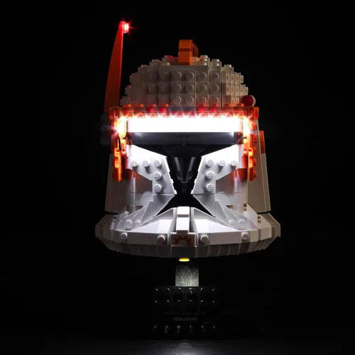 Vista 9 de VONADO Kit de luces LED compatible con el set de casco Lego Captain Rex 75349, iluminación DIY compatible con el casco Lego 75349 (sin modelo)