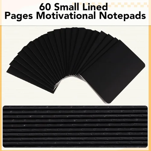 Vista 3 de BESARME 60 PCS Mini Notebooks Bulk, A6 Lined Pages, Black Cover Pocket Notebook, back to school supplies, compact journal for notes, planning