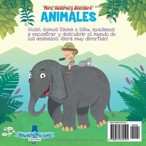 Vista 2 de Animales Mira, observa y descubre (Spanish Edition)