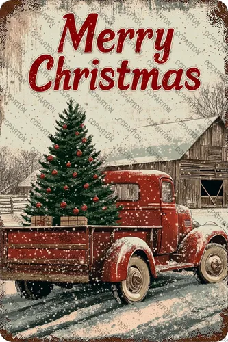 Vista 9 de CCPARTON Carteles de Feliz Navidad Graciosos Cartel de Hoja de Estaño para Decoración del Hogar Interior Jardín Patio Exterior Porche 8x12 Pulgadas