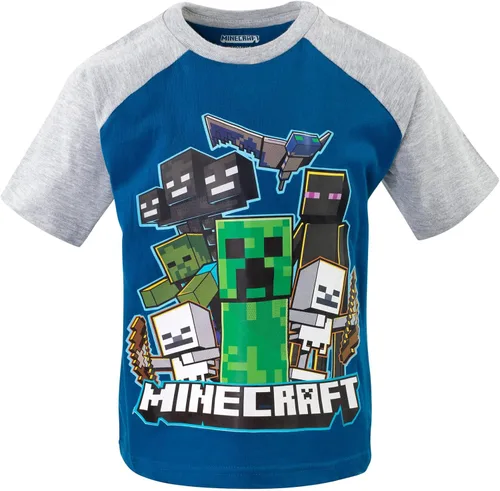 Vista 4 de Minecraft Paquete de 2 camisetas gráficas de manga corta para niños
