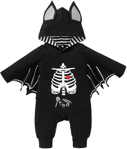 Vista 8 de Conjunto de pantalones de araña de calabaza para bebés, niños y niñas, My First Halloween Bate