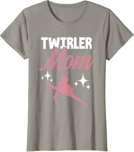 Vista 77 de Twirler Mom Baton Twirl Mother Majorette Twirling Camiseta, Negro, S