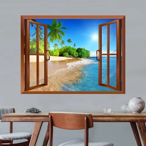 Vista 47 de wall26 Mural de pared extraíble de playa y mar tropical, 24 x 32 pulgadas