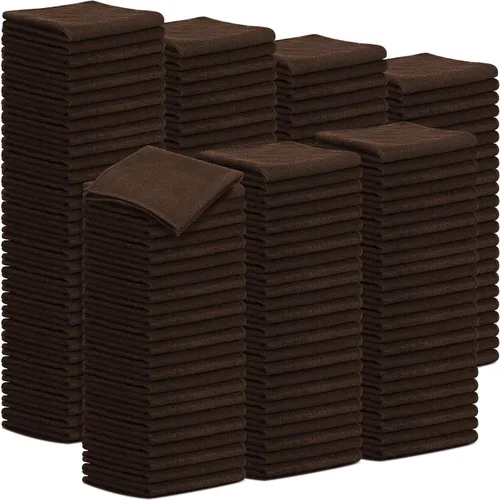 Vista 12 de Tenare Paquete de 100 paños de limpieza de microfibra de 12 x 12 pulgadas, trapos de limpieza reutilizables, toallas de microfibra a granel, paños