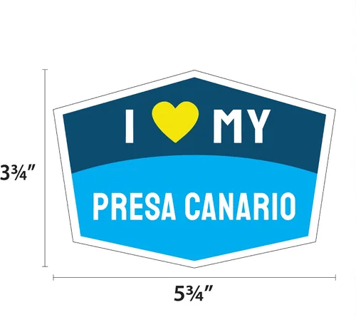 Vista 2 de Imán en forma hexagonal I Love My Presa Canario