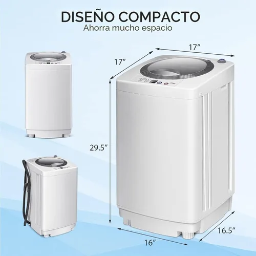 Vista 7 de ARLIME - Lavadora portátil de 1.2 pies cúbicos, capacidad de 8 libras Bomba de drenaje integrada, combo de lavadora y secadora completamente