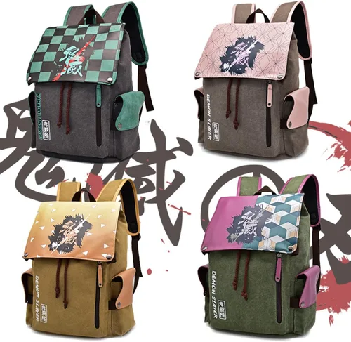 Vista 3 de Mochila de anime Demon Slayer Kimetsu no Yaiba Nezuko Casual Mochila Tanjiro de gran capacidad para la escuela unisex Nezuko talla única Mochilas