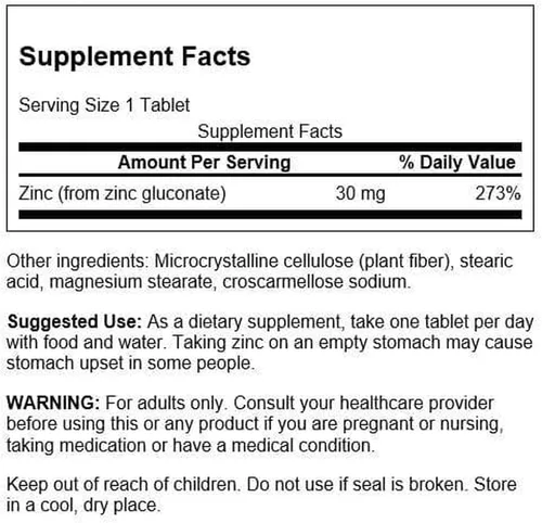Vista 2 de Swanson Gluconato de zinc – Suplemento mineral que promueve la salud de la próstata, la salud de la visión y el apoyo inmunológico