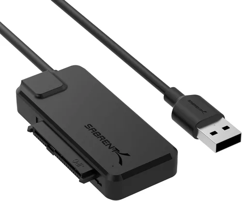 Vista 9 de SABRENT USB-C M.2 NVMe + 2.5/3.5in SATA SSD/HDD Adapter (DS-UCMH)