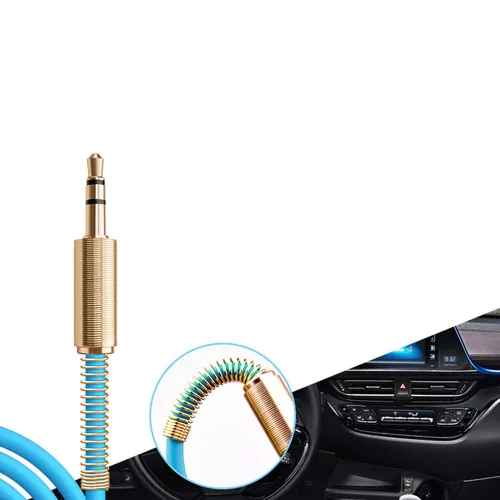 Vista 3 de JacobsParts Paquete de 2 cables auxiliares de 0.138 in 1/8 pulgadas macho a macho estéreo cable de audio auxiliar (negro)