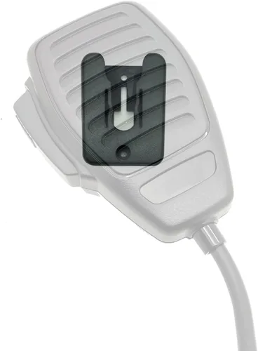Vista 4 de LycoGear Soporte universal para micrófono de radio Ham CB con parte trasera adhesiva, agujeros previos a perforar y conexión de sola lengüeta T