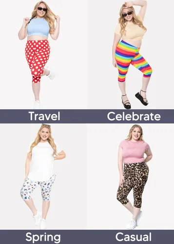 Vista 5 de STRETCH IS COMFORT Leggings Oh So Soft hasta la rodilla para mujer y talla grande Esenciales básicos S a 7X
