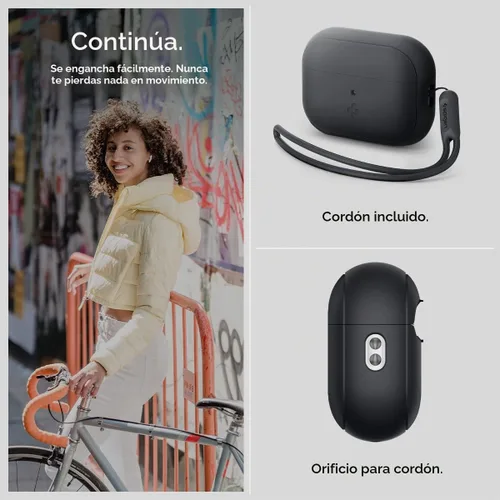 Vista 4 de Spigen Funda de silicona diseñada para AirPods Pro 2 (2022/2023)