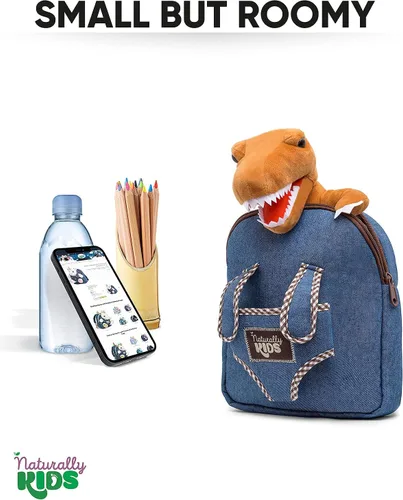 Vista 6 de Naturally KIDS Mochila para niños pequeños, Mini de 06 "h - Peluche T-rex, 06"h Mini