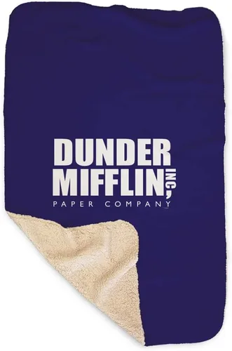 Vista 2 de NBC The Office Dunder Mifflin - Manta de sherpa con licencia oficial, 37 x 57 pulgadas