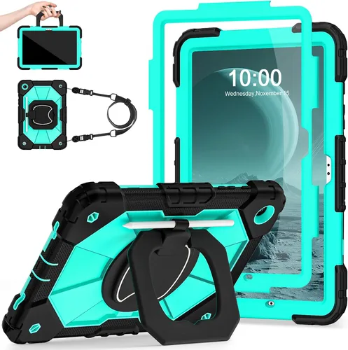 Vista 11 de Auizotl Funda para Samsung Galaxy Tab A9+/A9 Plus de 11 pulgadas (SM-X210/X216/X218) con protector de pantalla/soporte giratorio/soporte