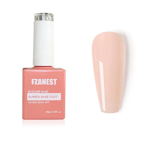 Vista 17 de FZANEST Gel constructor de base de goma para uñas, esmalte de gel de color transparente, capa base de goma elástica para extensión de engrosamiento