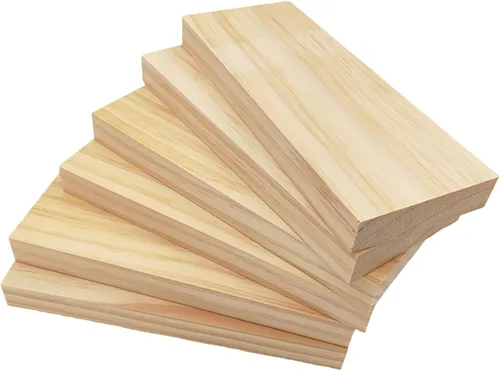 Vista 26 de 4 tableros rectangulares de madera sin terminar para manualidades, bloques de madera de corte en blanco de 8 x 6 x 0.8 pulgadas para tallar madera