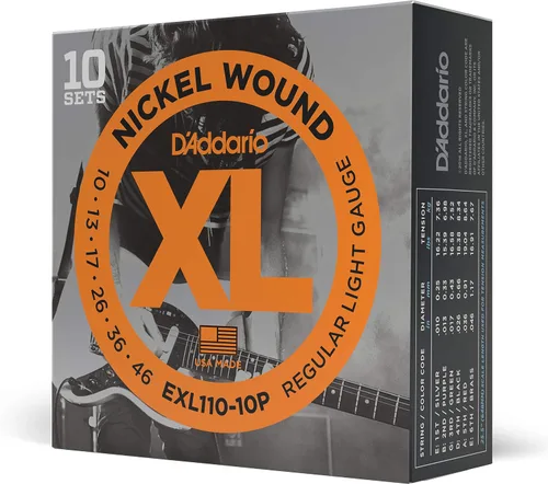 Vista 26 de D'Addario XL EXL157 - Cuerdas de níquel para guitarra eléctrica de 6 cuerdas, entonación perfecta, sensación consistente, durabilidad fiable