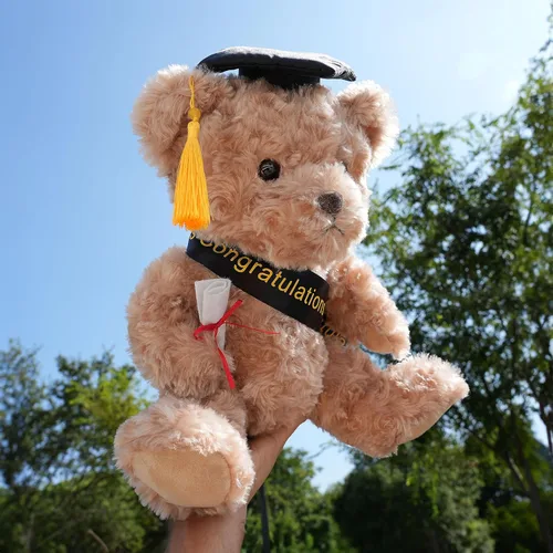 Vista 8 de WEIGEDU Oso de peluche de regalo de graduación con gorra, banda y diploma, regalo de graduación para niños, estudiantes, niños y niñas, 12 pulgadas