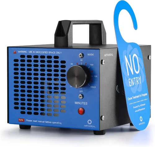 Vista 11 de Airthereal MA5K - Generador de ozono para el hogar, eliminador de olores ionizador de aire de ozono con temporizador de 120 minutos, diseño ligero